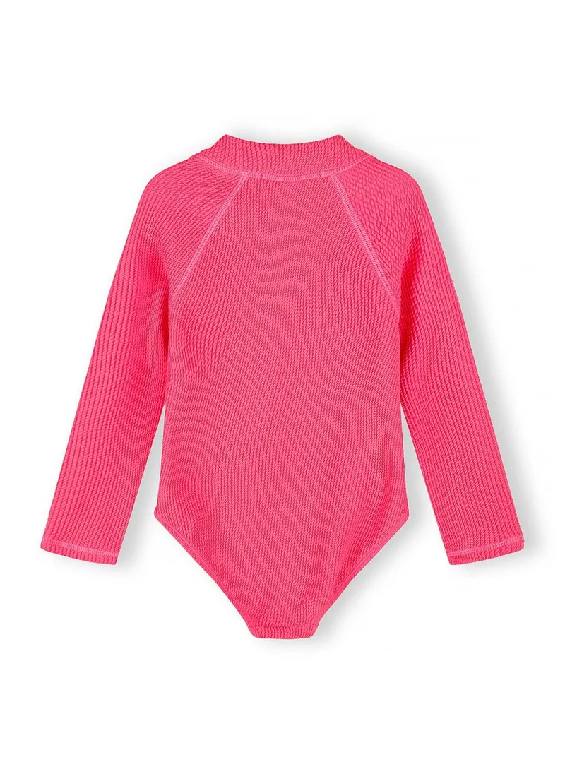 مينوتي Girls long sleeve swimsuit pink
